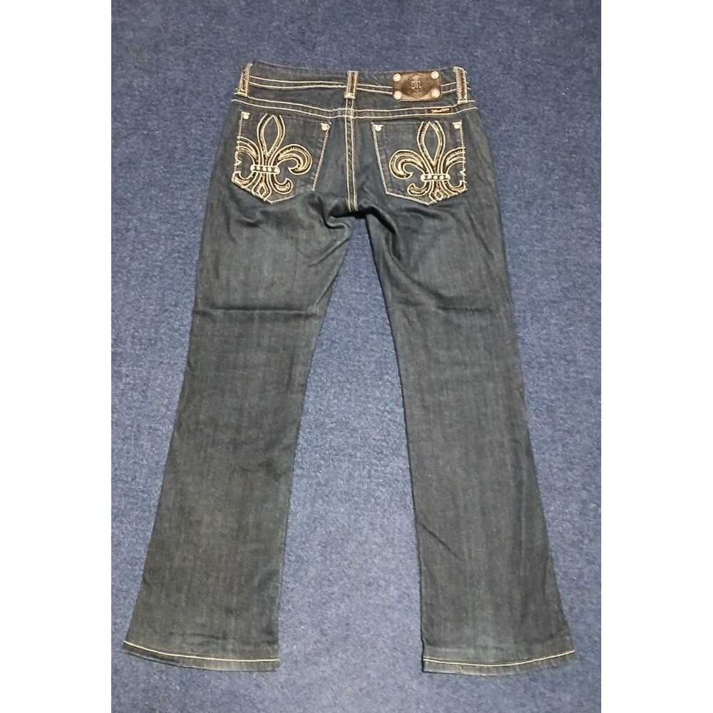 Miss Me Jeans Western Cowgirl Dark Boot Cut Rhinestones on Back Pockets 30